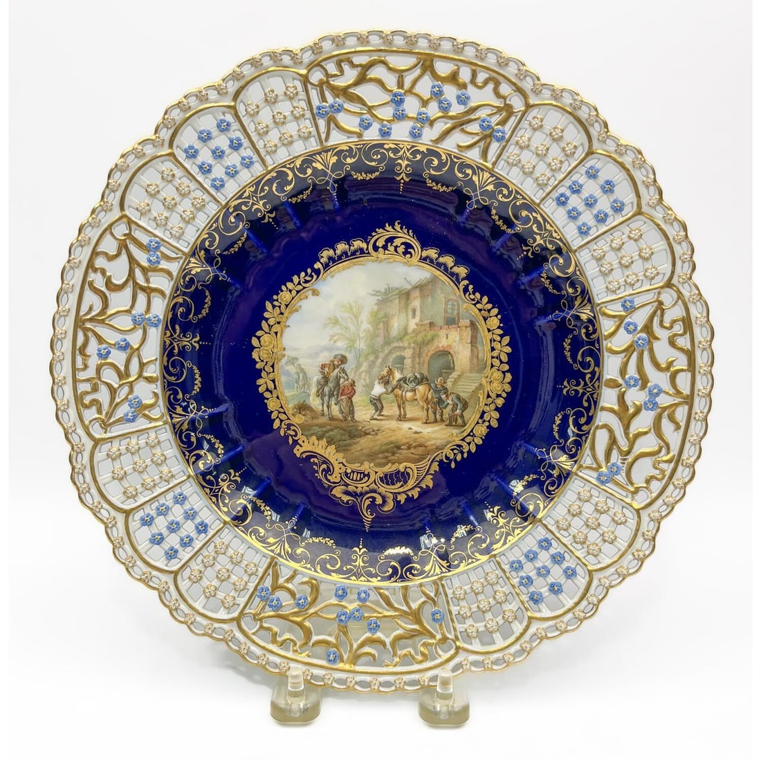 Antique Meissen Mid 19th Century Porcelain Plate (1 of 5)