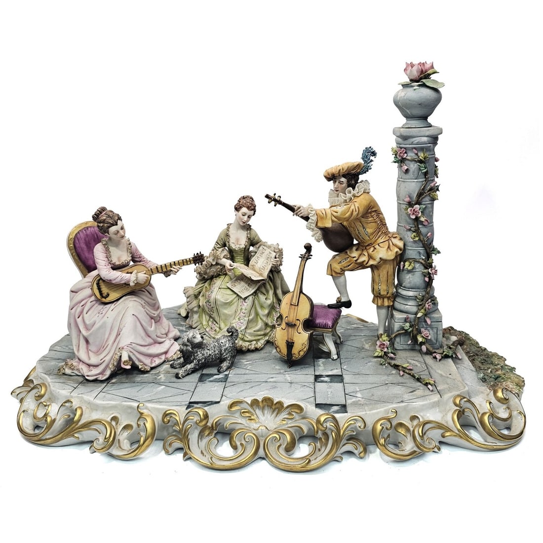 Vintage Large Capodimonte Porcelain Musicians (1 of 6)