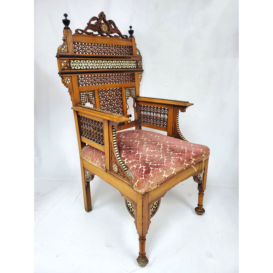 Rare Antique Syrian or Moroccan Throne Chair (1 of 9)