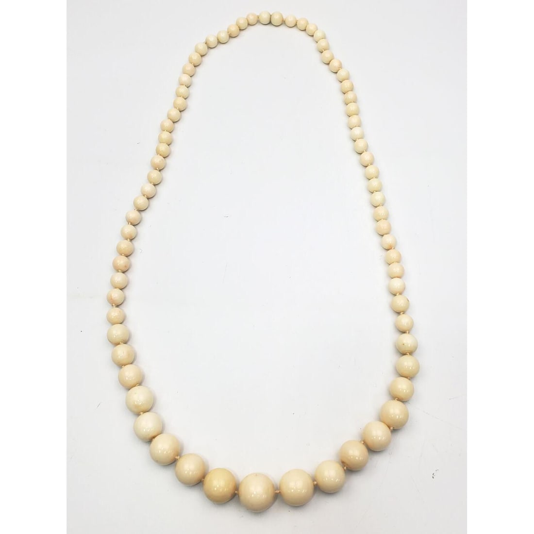 Large Vintage Coral Various Size Beaded Necklace (1 of 2)