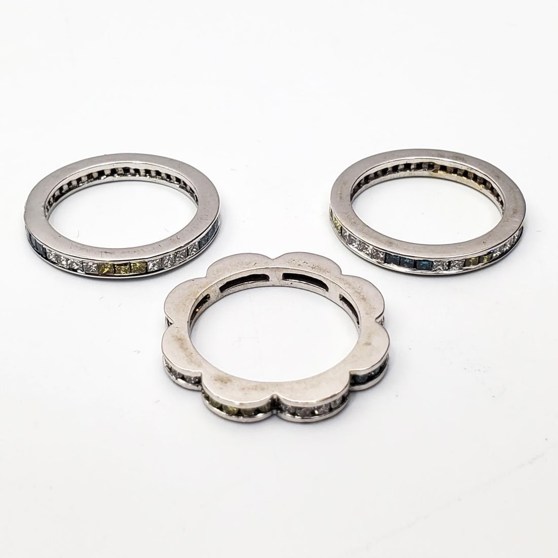 3 Piece Ring Set White Gold & Diamonds (1 of 3)