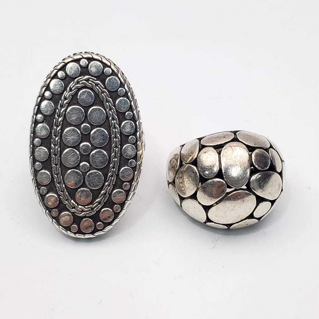 Lot of 2 John Hardy Large Sterling Silver Rings (1 of 4)