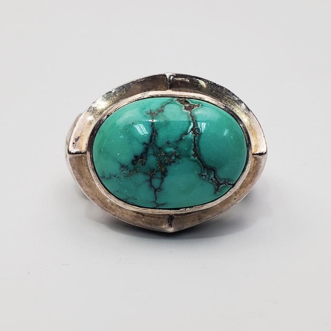 Sterling Silver & Turquoise Double Snake Ring (1 of 4)