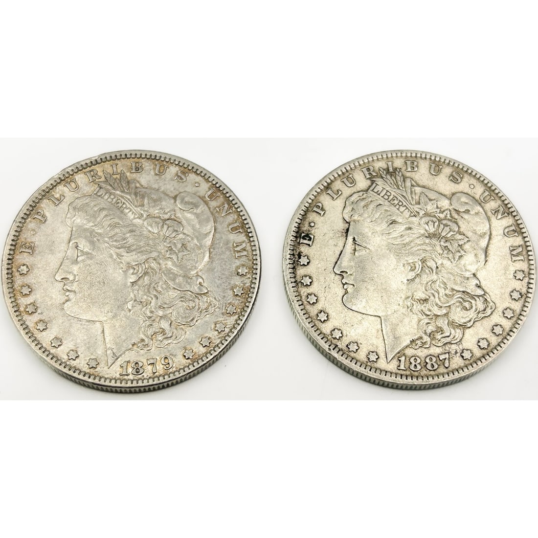 Lot of 2 Morgan Silver Dollar Coins (1 of 2)