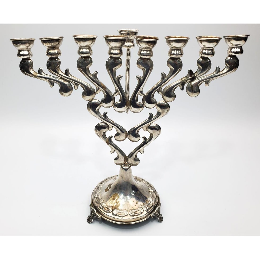 Judaica Sterling Silver Menorah (1 of 4)