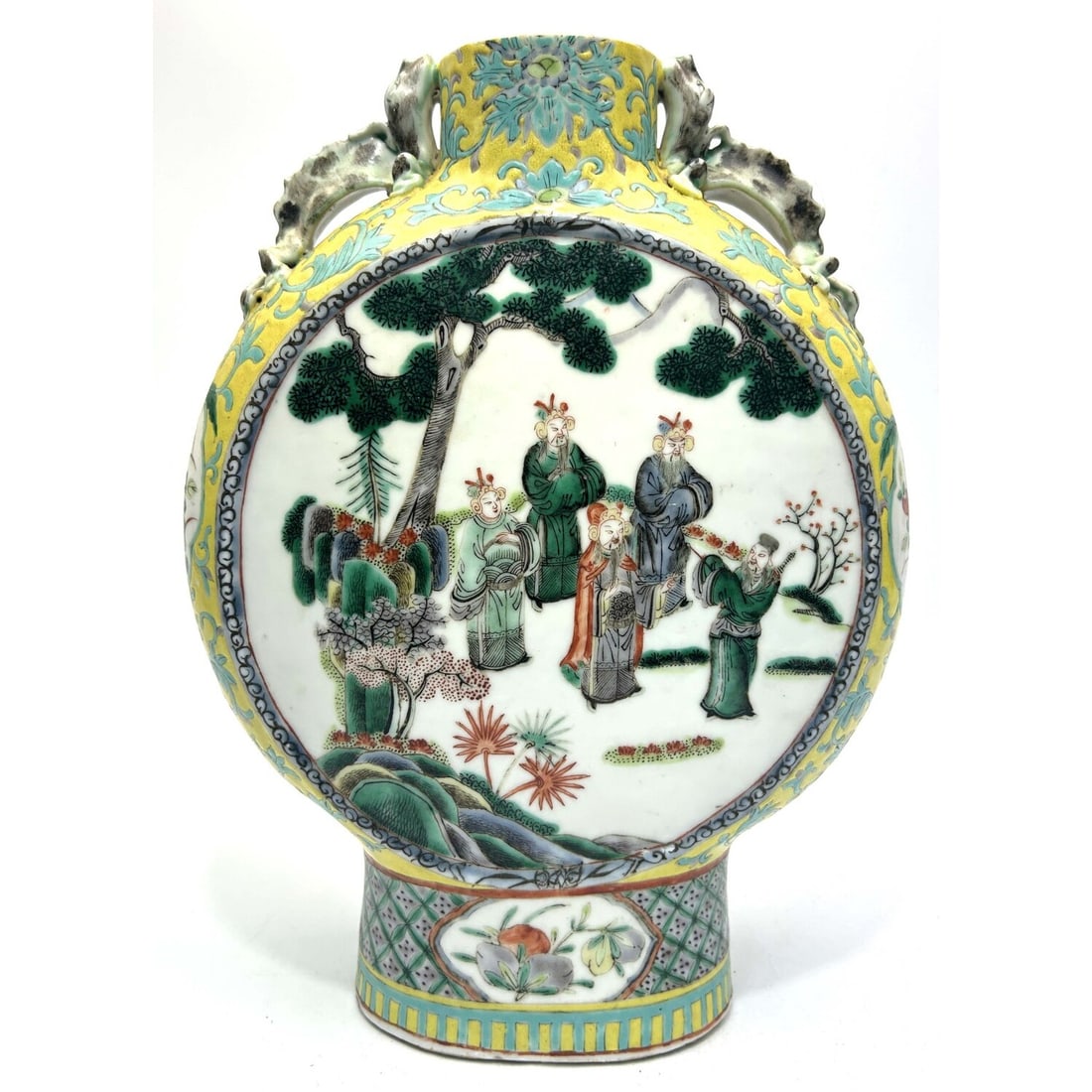 Large Chinese Famille Verte Porcelain Moon Flask (1 of 5)