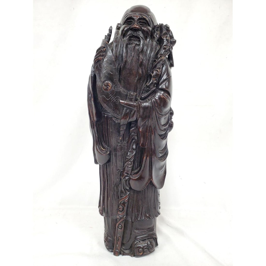 Chinese Carved Bamboo Figure of Shou Xing Gong (1 of 4)