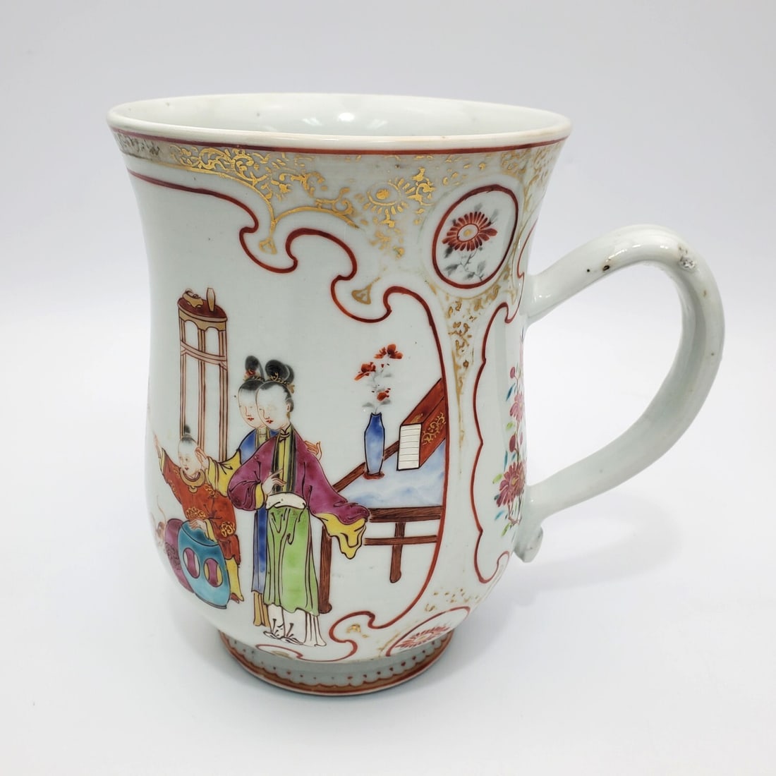 Chinese Antique Export Porcelain Large Tankard Mug (1 of 5)