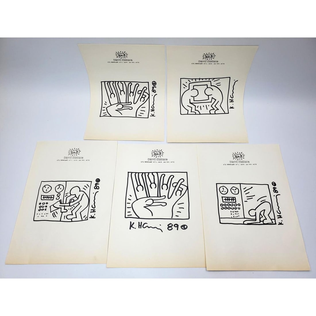 After Keith Haring Lot of 5 Marker Drawings (1 of 6)