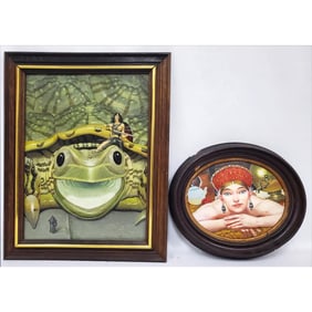 Attrib. to Roger Dean Painting Oil on Canvas