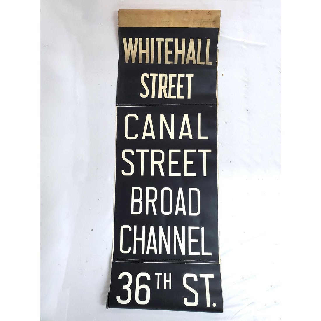 Rare Antique NYC Subway Destination Rolling Sign (1 of 3)