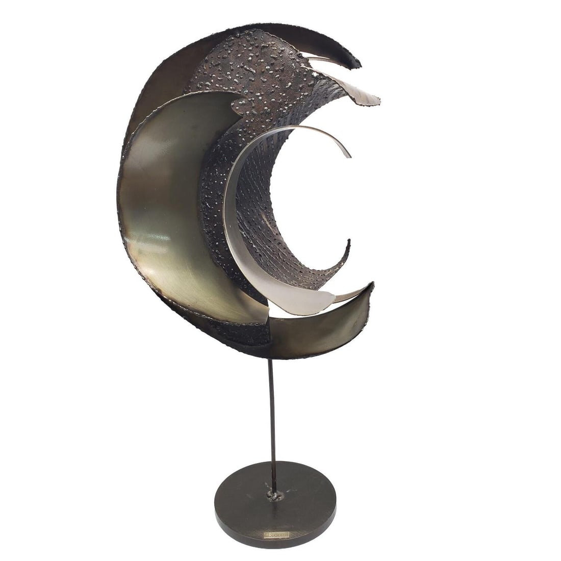 Vintage Signed Large Brutalist Metal Sculpture (1 of 6)