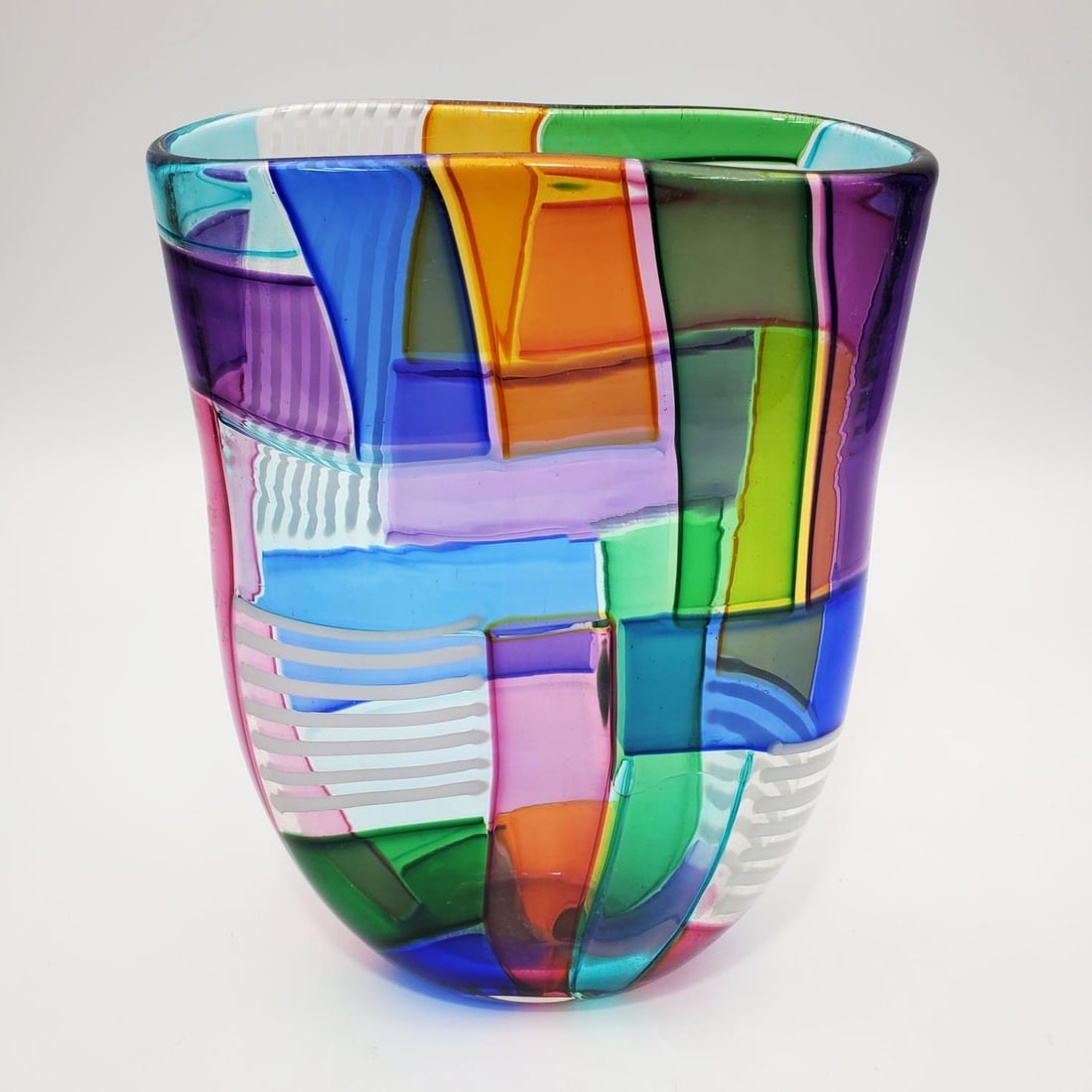 Signed & Dated Vintage Art Glass Vase (1 of 5)