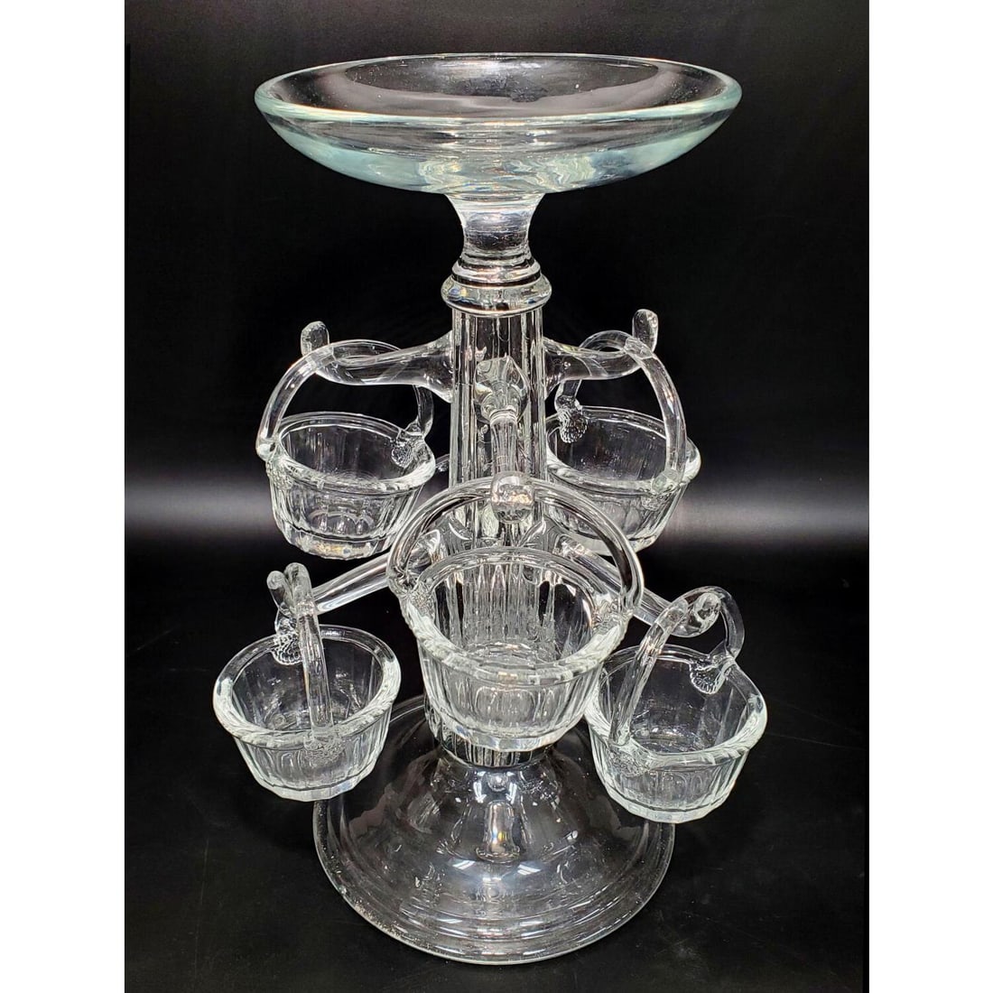 Archimede Seguso Style Molded Glass Epergne (1 of 5)