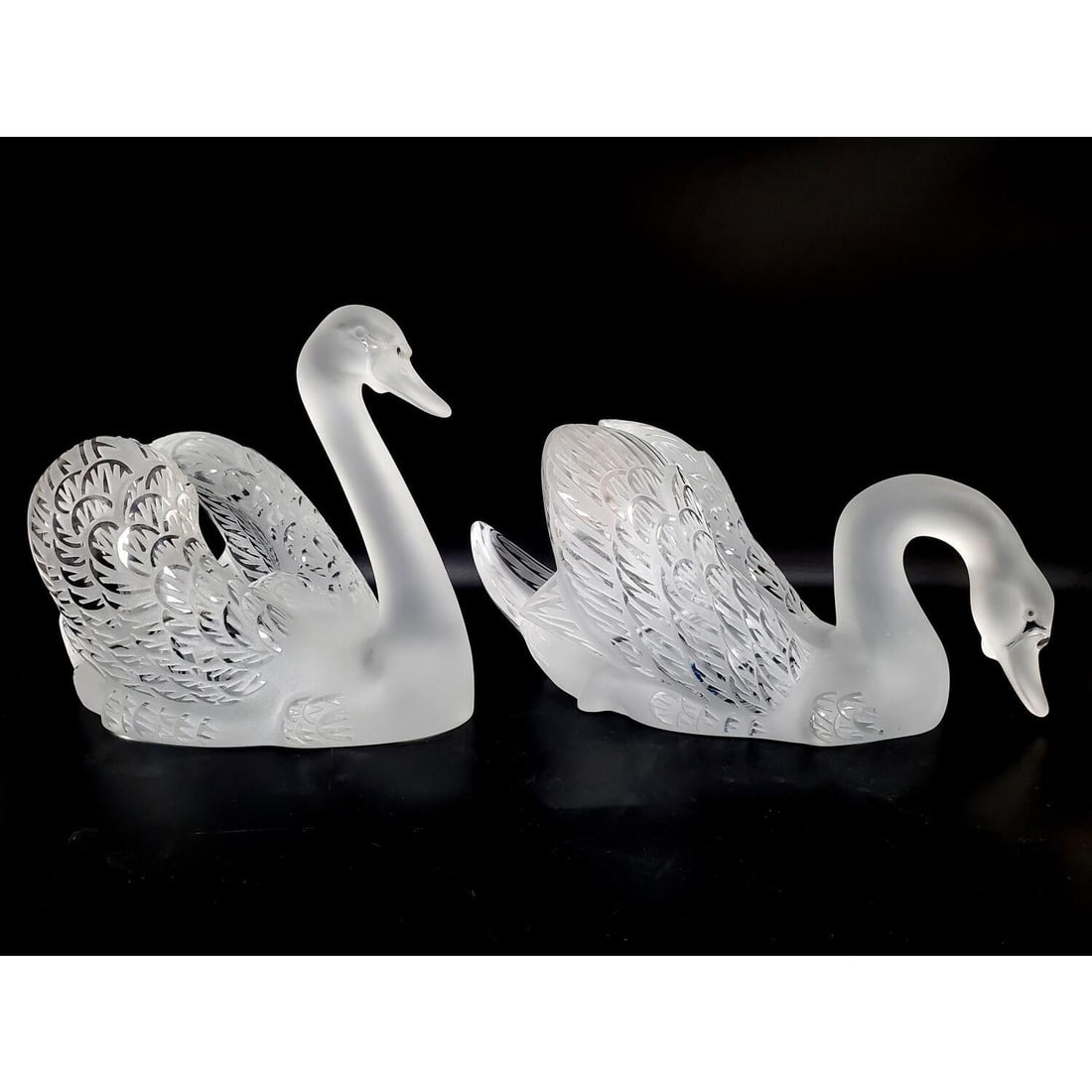 2 Vintage Lalique France Crystal Swan Sculptures (1 of 11)