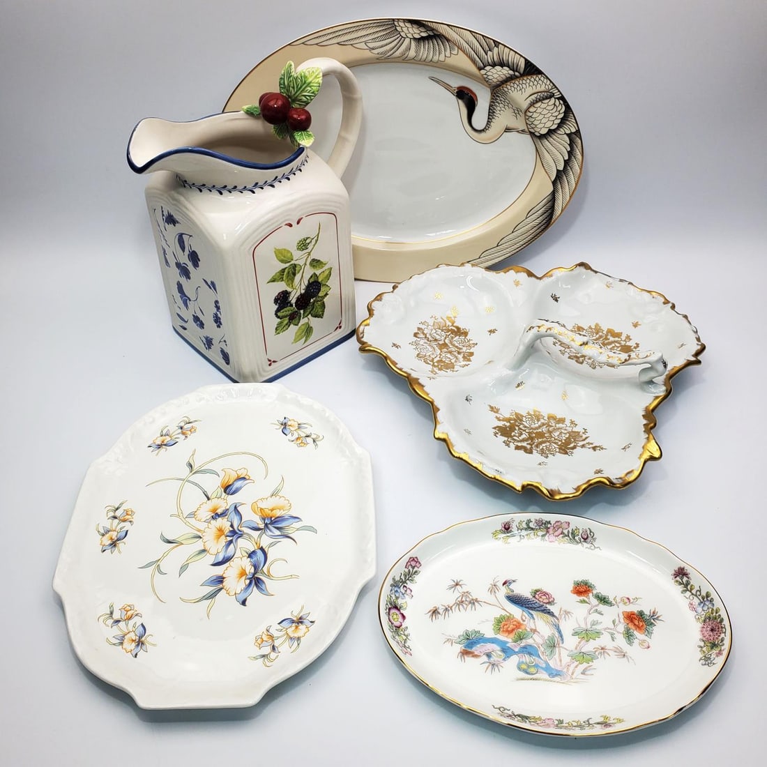 Lot of 5 Good Quality Signed Porcelain Items (1 of 5)
