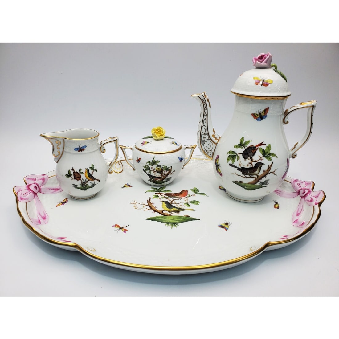 Herend Hungary Rothschild Bird Porcelain Tea Set (1 of 8)