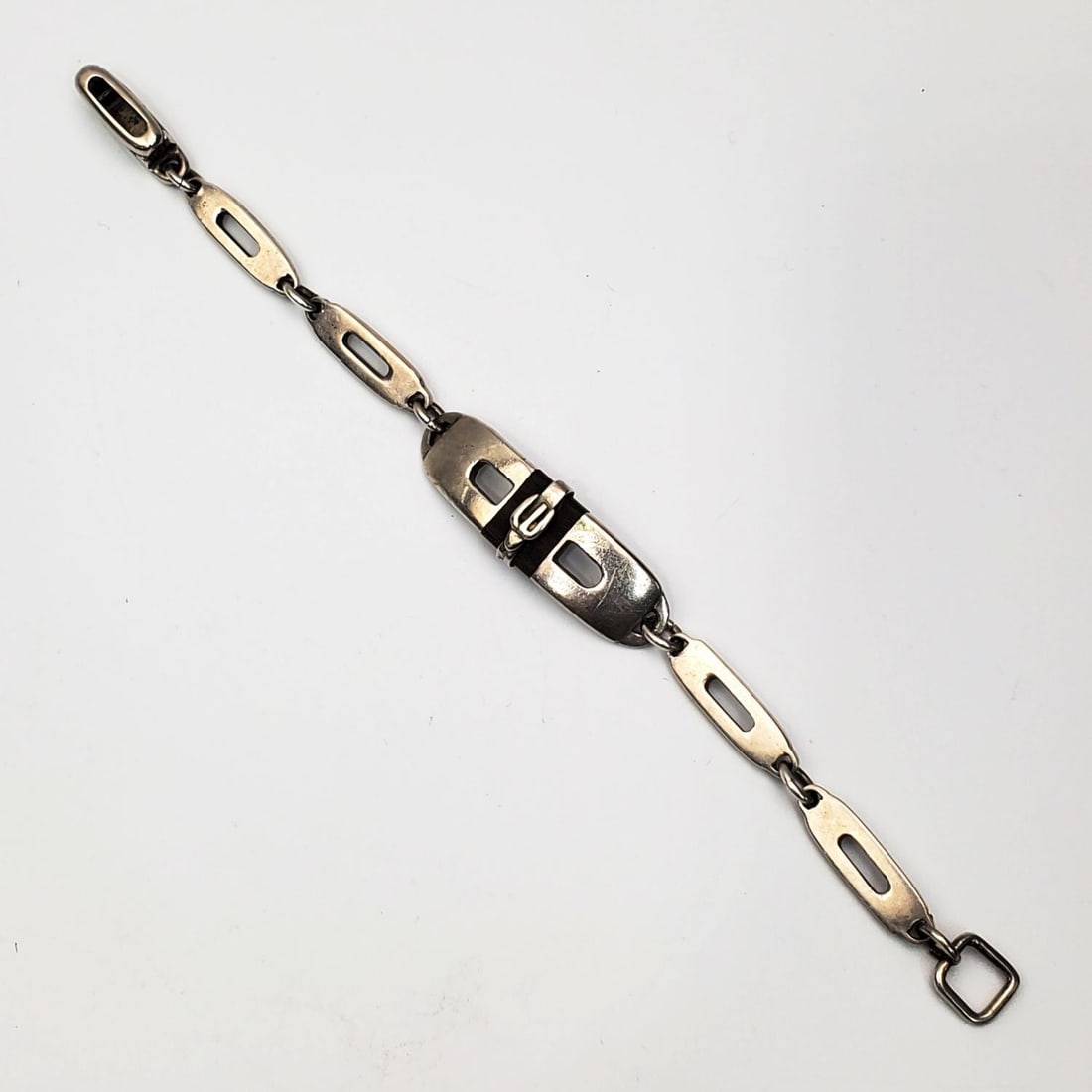 Gucci Sterling Silver & Wood Signed Bracelet (1 of 3)