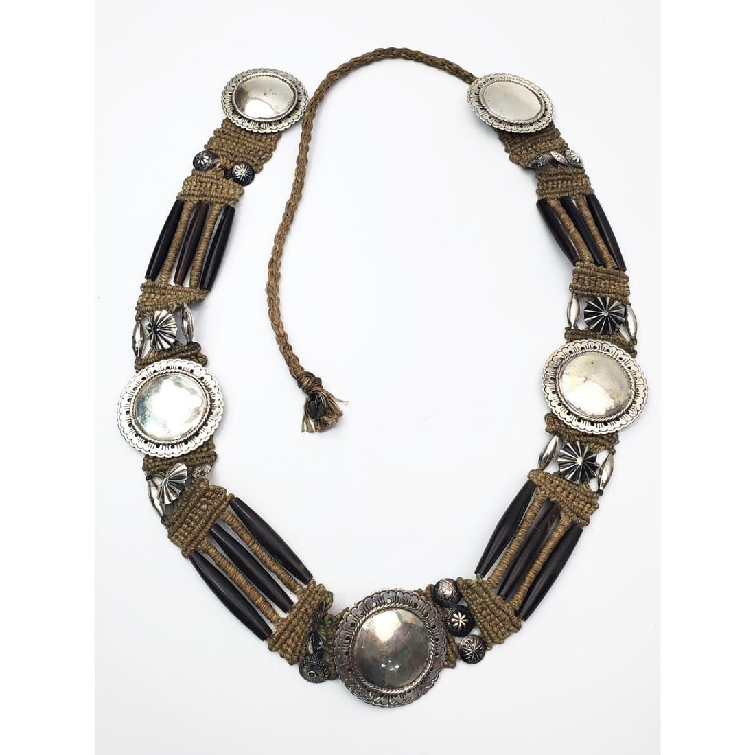 Native American Navajo Sterling Silver Belt (1 of 2)