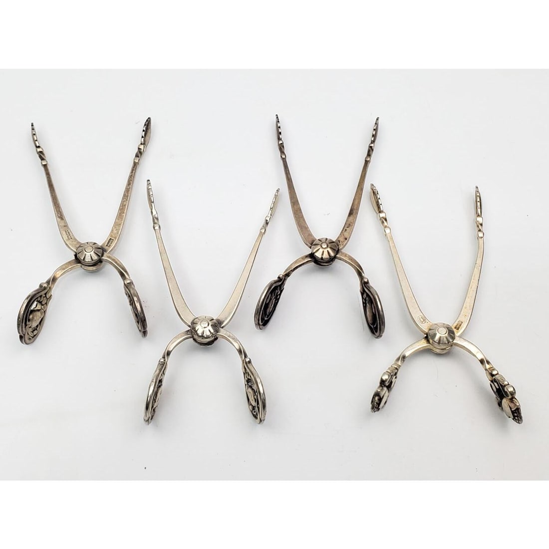 4 Georg Jensen Denmark Sterling Silver Sugar Tongs (1 of 3)