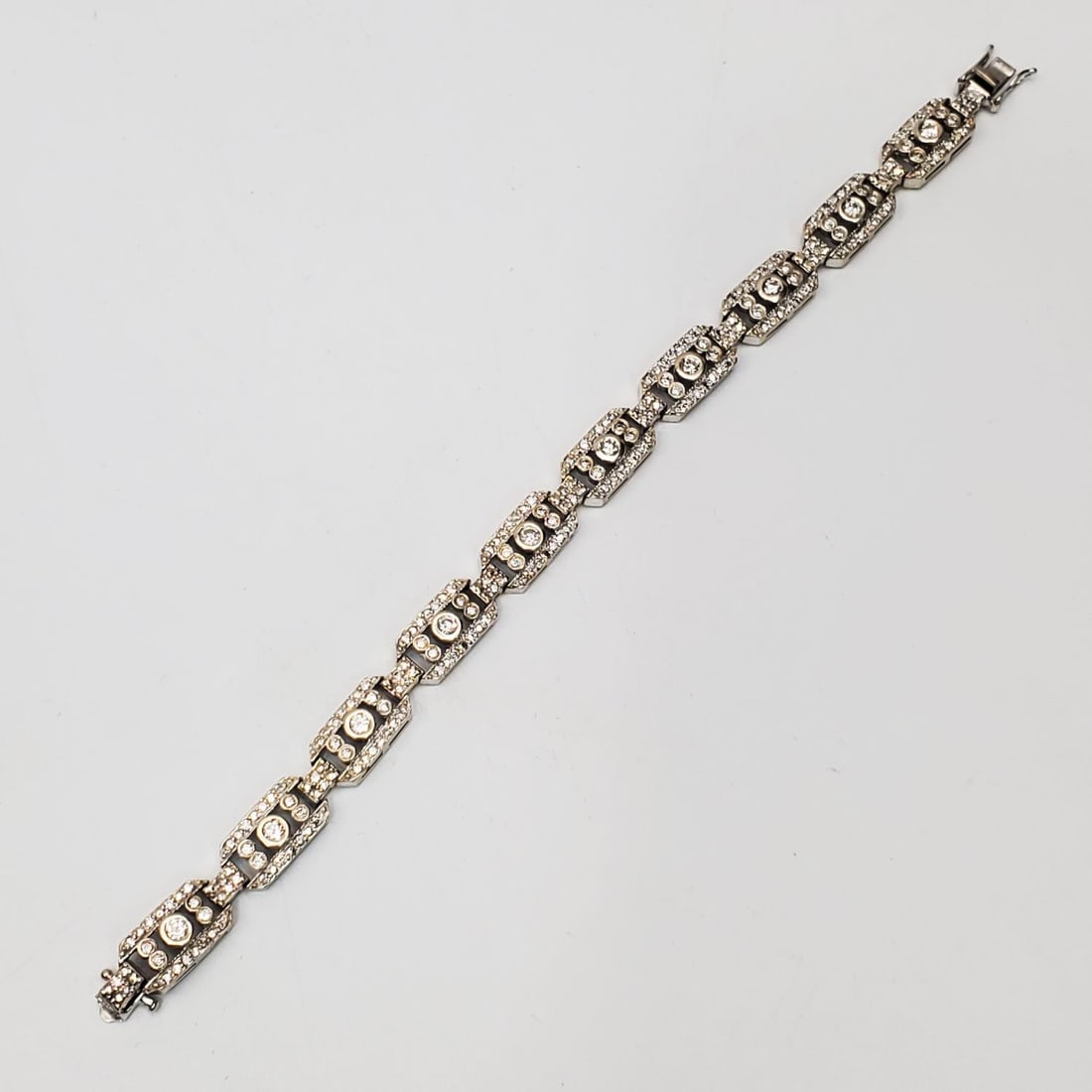 Fine 14K White Gold & Diamonds Bracelet (1 of 5)