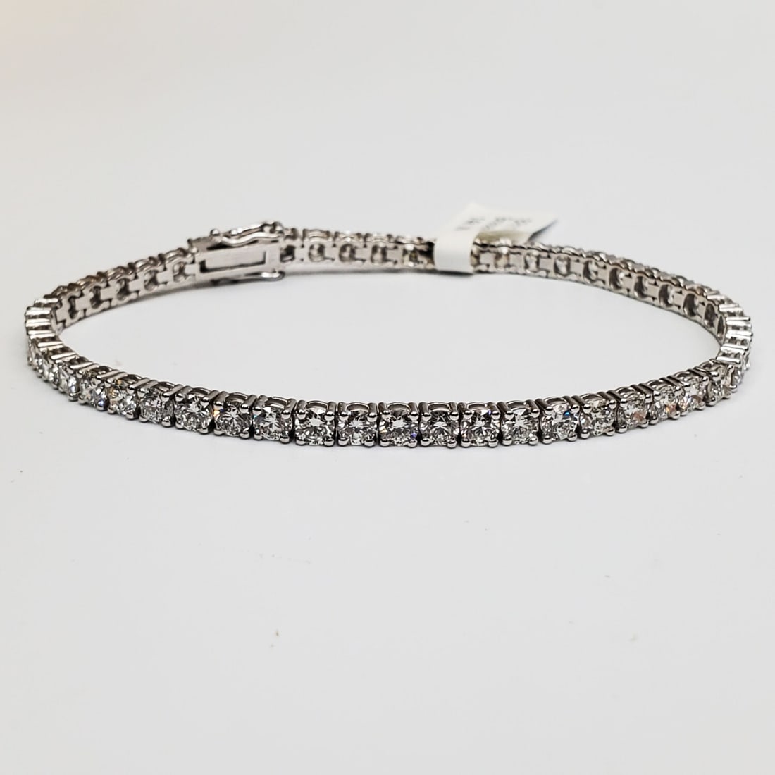 14K White Gold & Diamonds Tennis Bracelet (1 of 4)