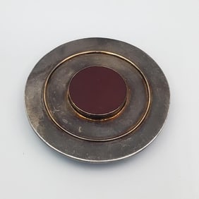 Large 14K Gold & Sterling Silver Pendant