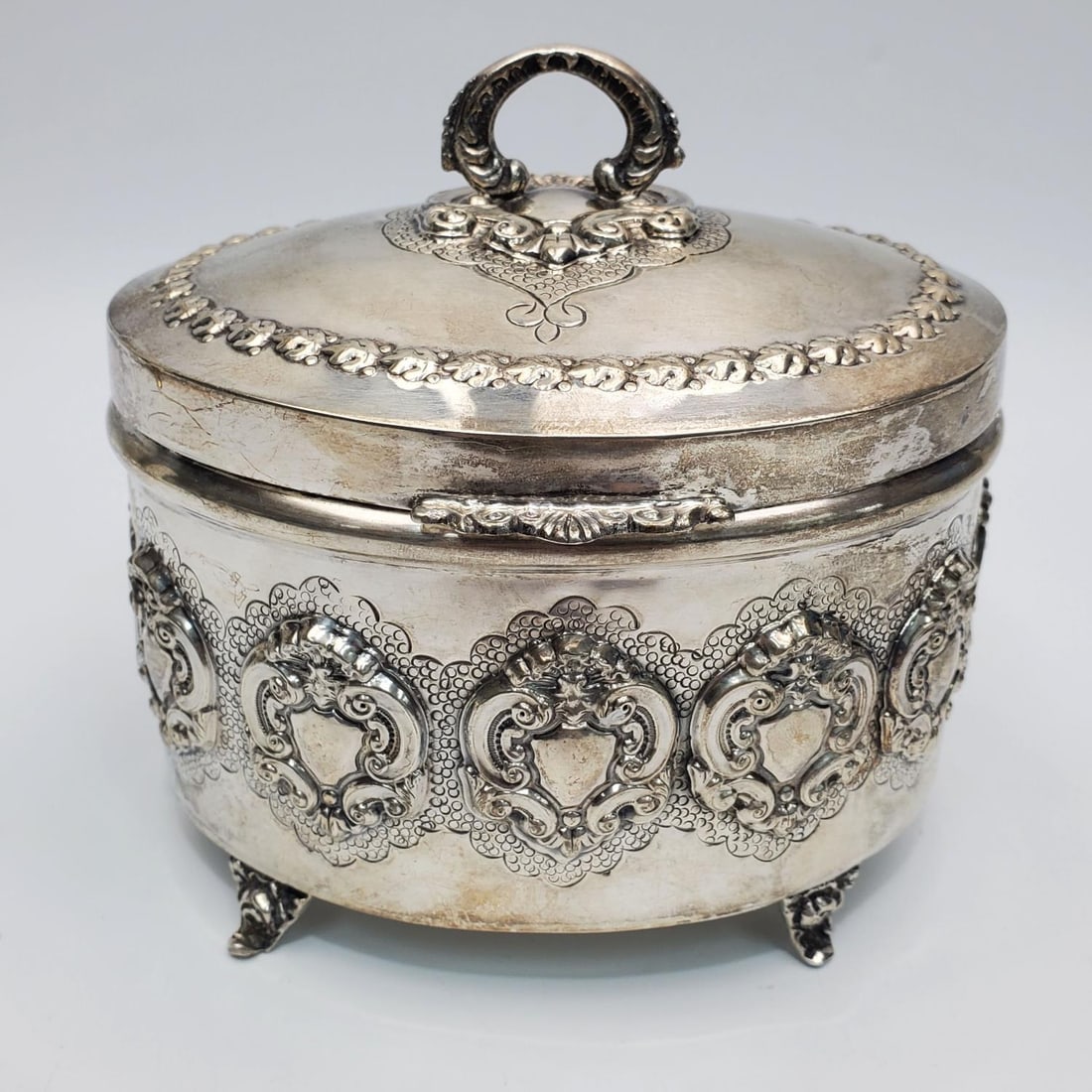 Judaica Sterling Silver Hazorfim Etrog Box (1 of 4)