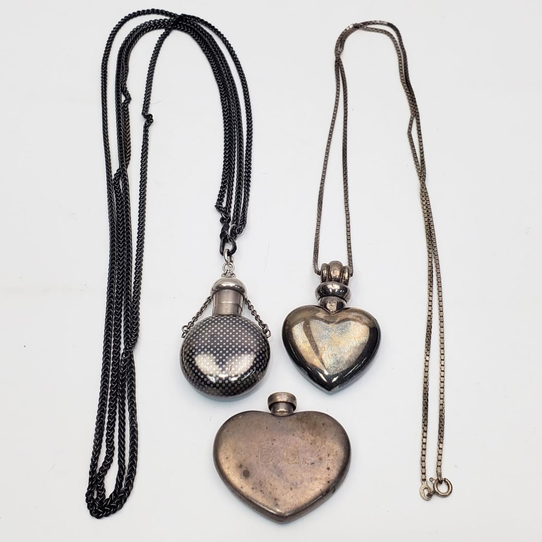 3 Fine Sterling Silver Perfume Bottles (1 of 2)