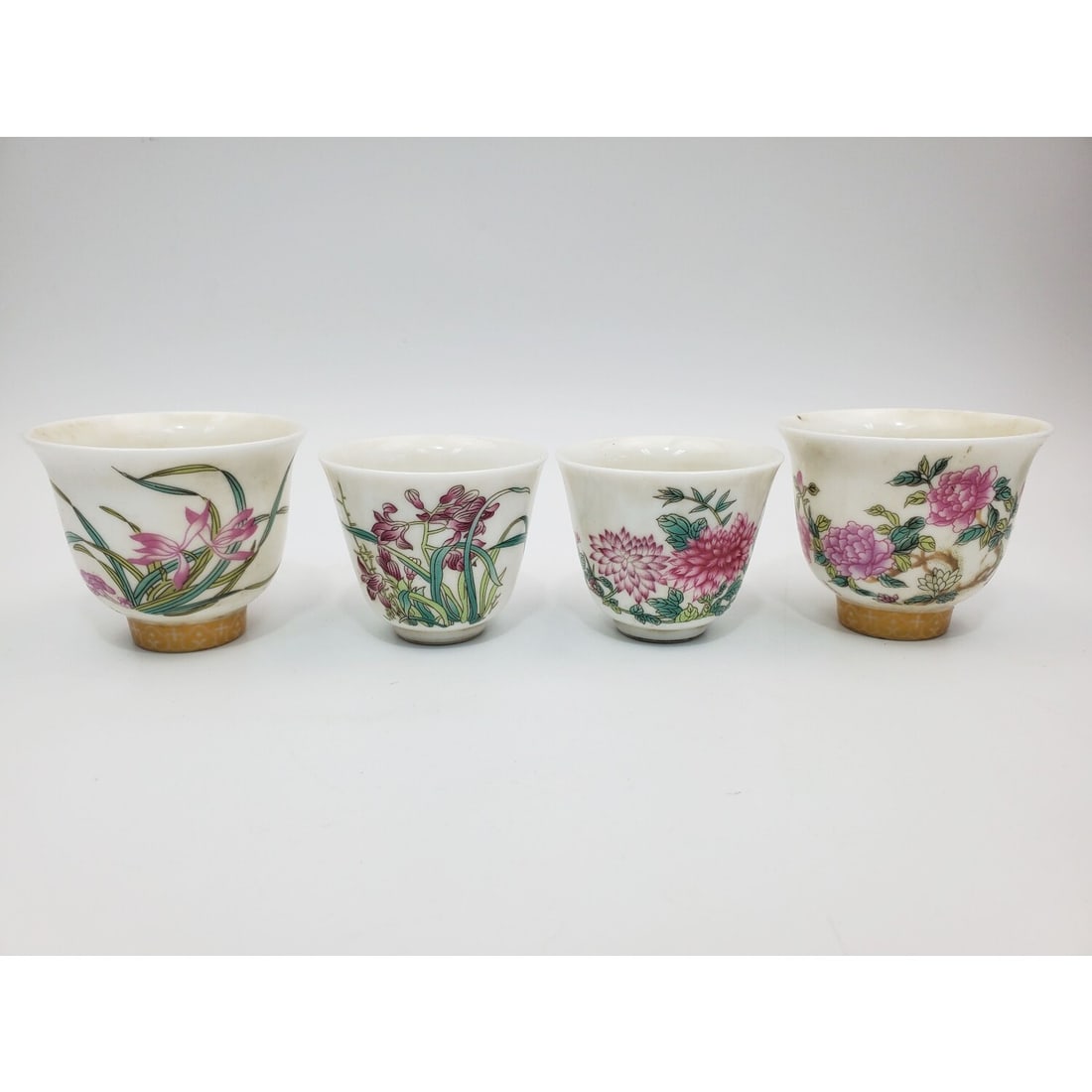 Lot of 4 Chinese Signed Porcelain Cups (1 of 5)