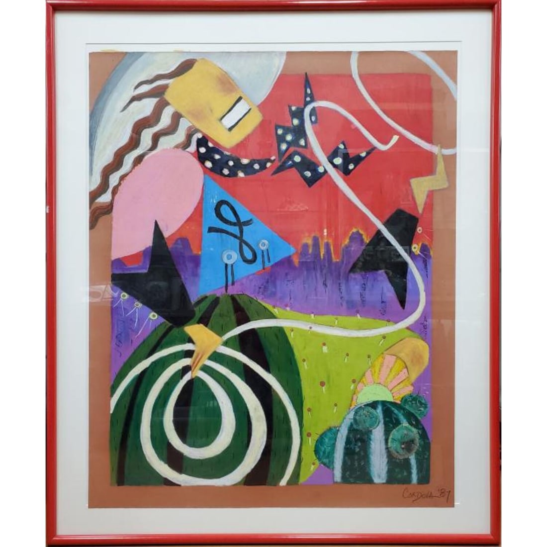 Amy Cordova, New Mexico, USA (20th C) Oil & Pastel (1 of 3)