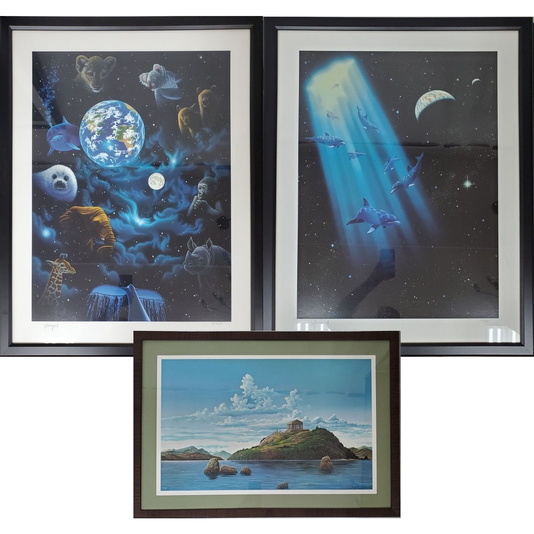 Lot of 3 Signed Limited Edition Serigraphs (1 of 10)