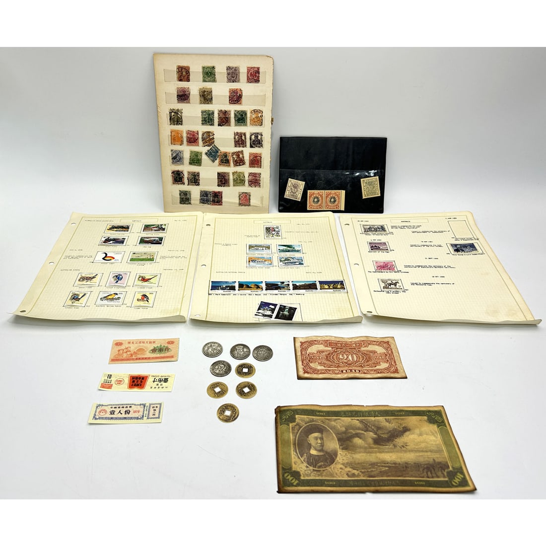 Bag Lot of Various Foreign Stamps & Currency (1 of 7)