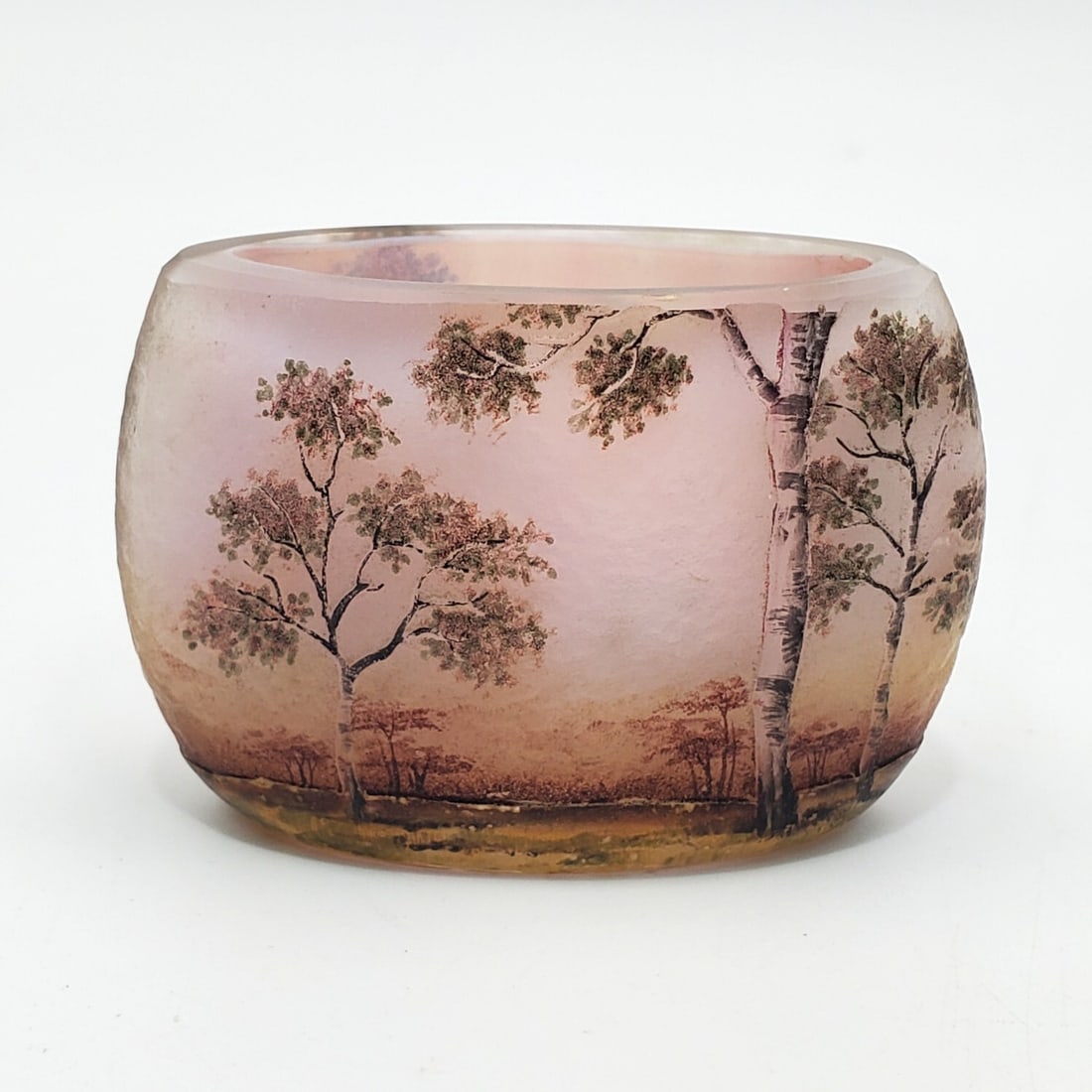 Daum Nancy Miniature Pillow Shape Cameo Glass Vase (1 of 5)