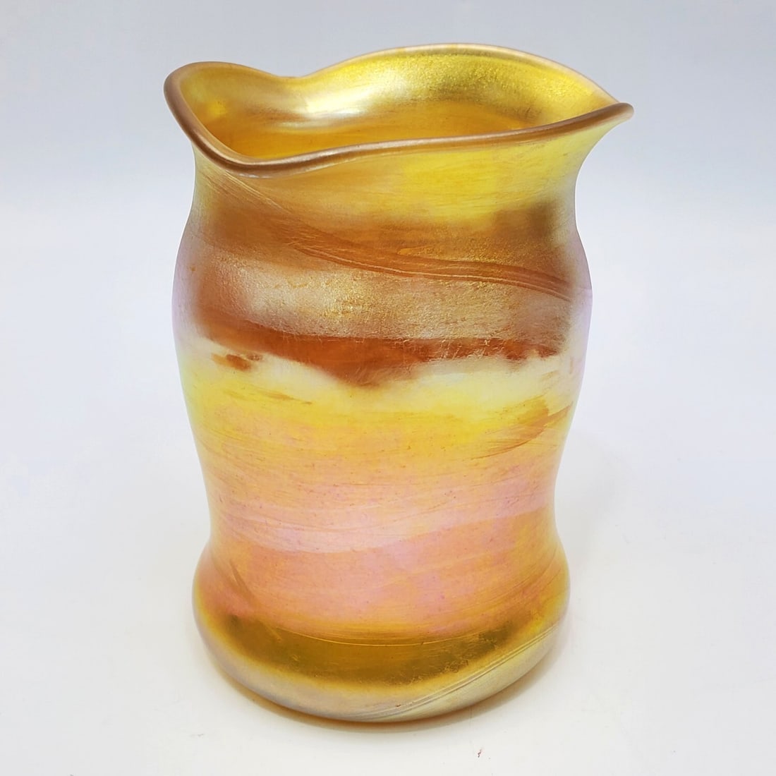 Attrib. L.C. Tiffany Favrile Iridescent Glass Vase (1 of 4)