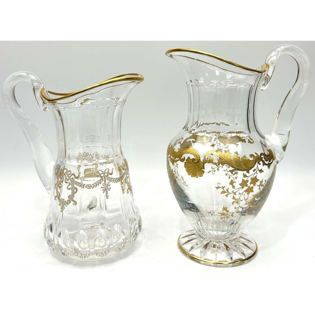 2 Vintage Louis XVI Baccarat Glass Pitchers (1 of 4)