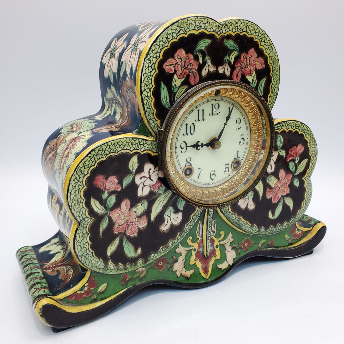 Antique Ceramic Old Dutch Table Clock (1 of 5)