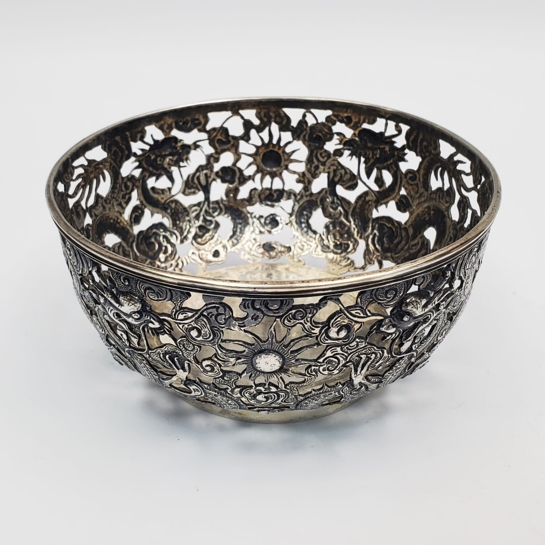 Chinese Vintage "Wang Hing & Co." Silver Bowl (1 of 4)