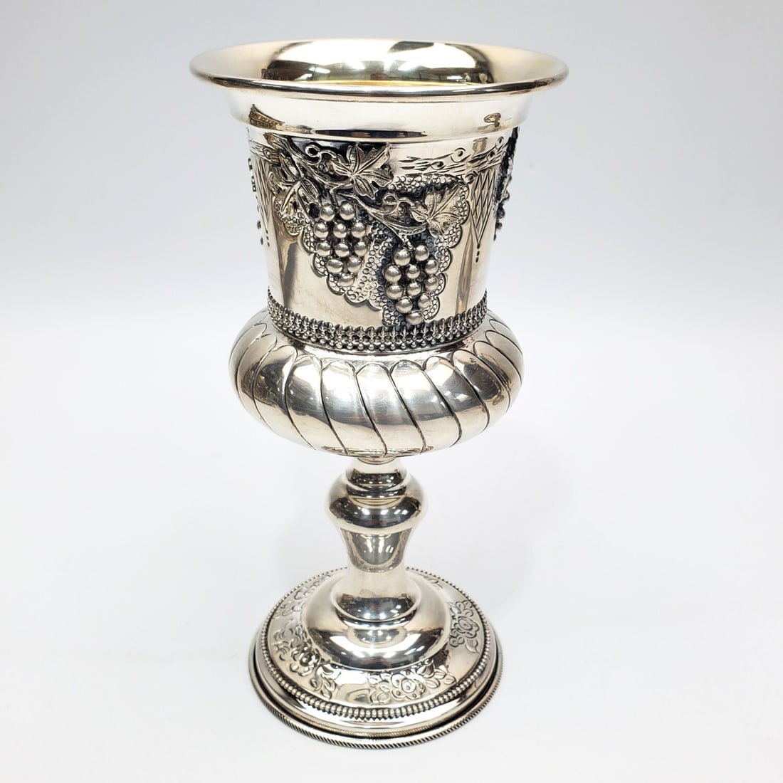 Judaica Heavy Sterling Silver Large Kiddush Cup (1 of 4)