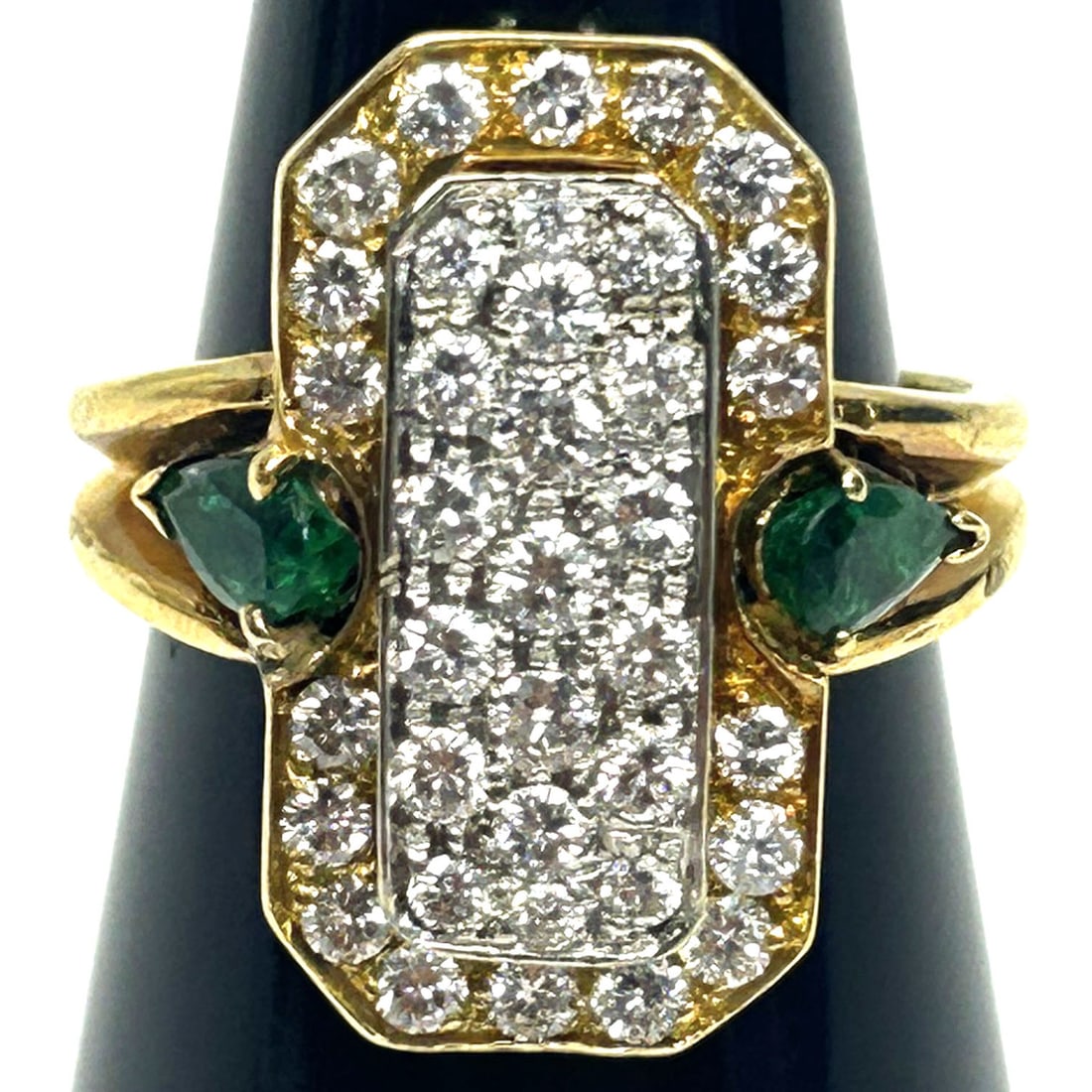 Exceptional 18K Gold, Diamond, & Emerald Ring (1 of 4)