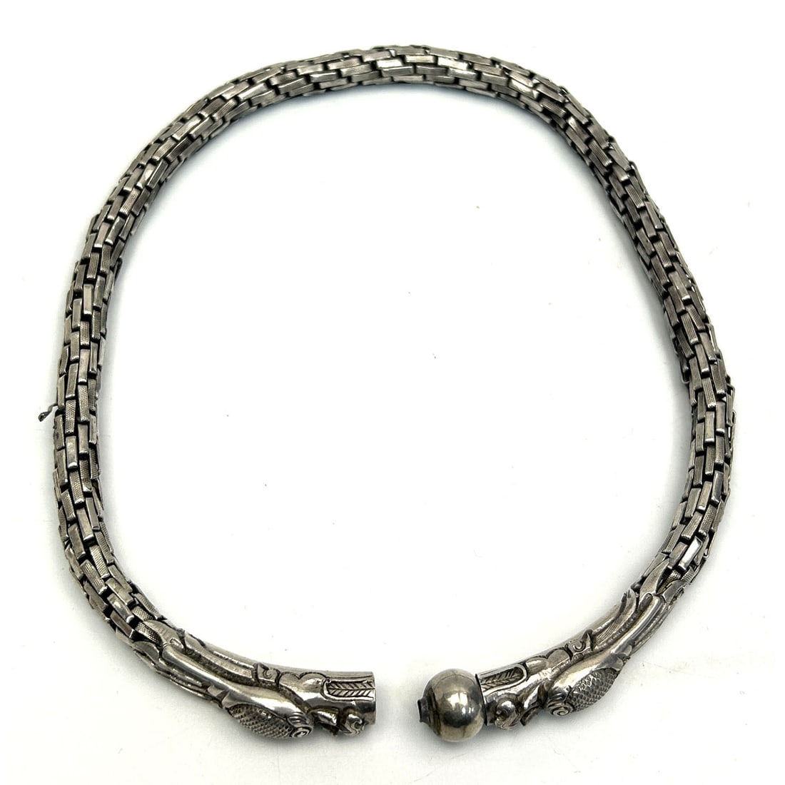 Vintage Chinese Silver Dragon Necklace (1 of 3)