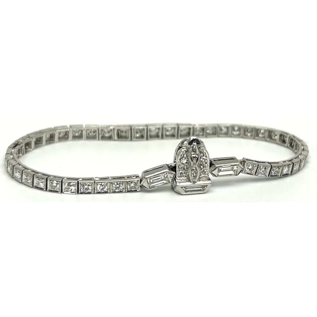 Fine Platinum & Diamond Bracelet (1 of 2)