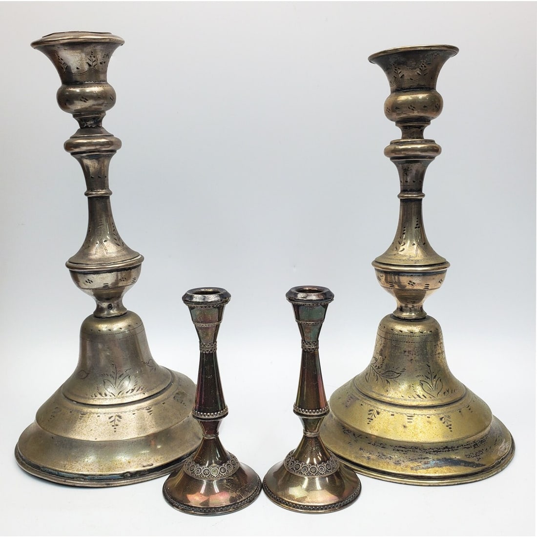 2 Pairs of Vintage Sterling Silver Candlesticks (1 of 4)