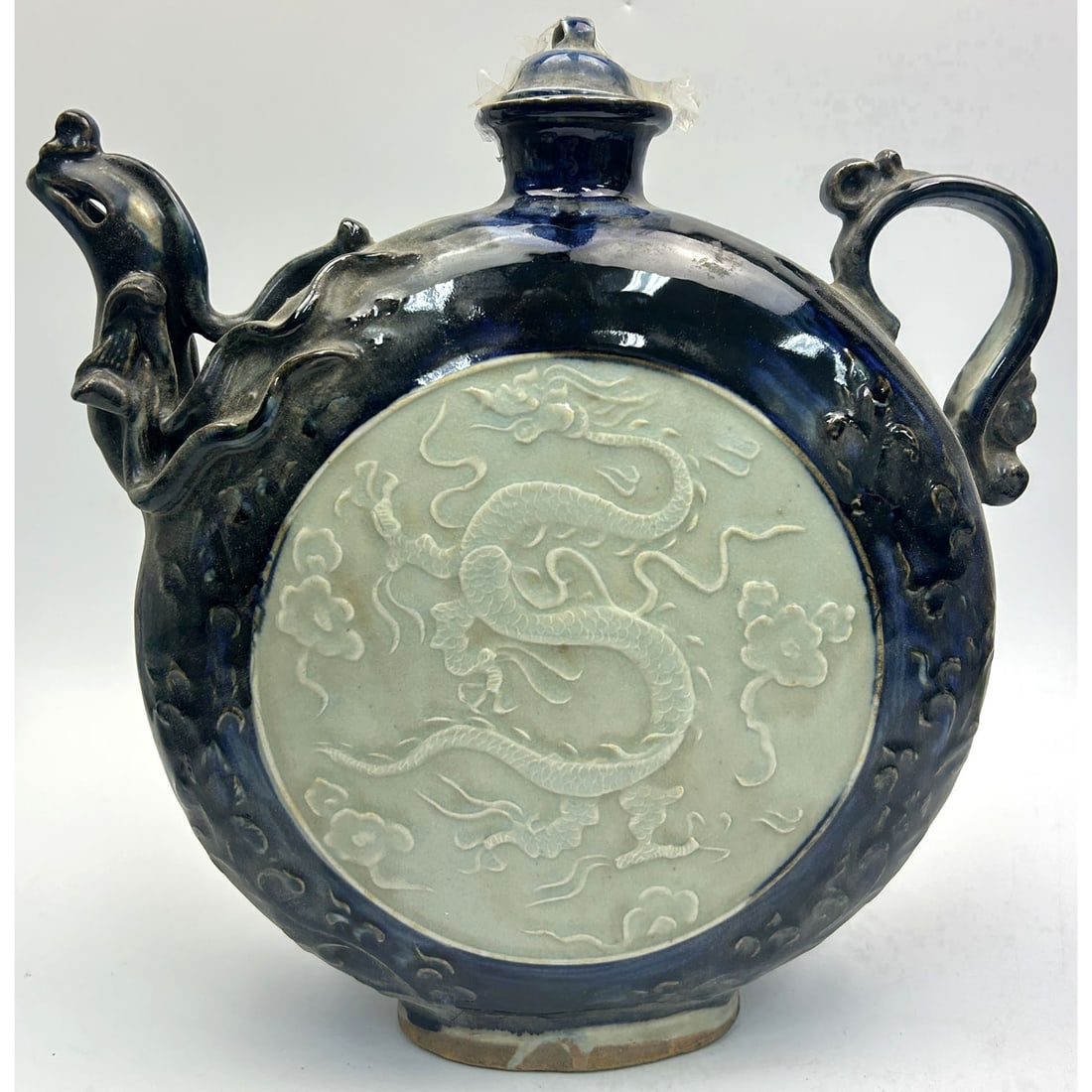 Unusual Chinese Glazed Porcelain Large Teapot (1 of 3)