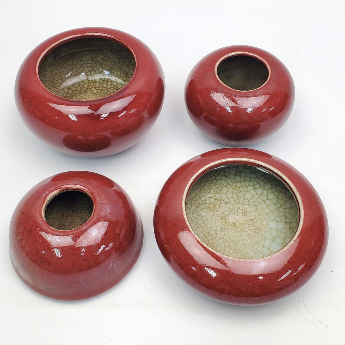 Lot of 4 Chinese Sang De Boeuf Pottery Bowls (1 of 4)