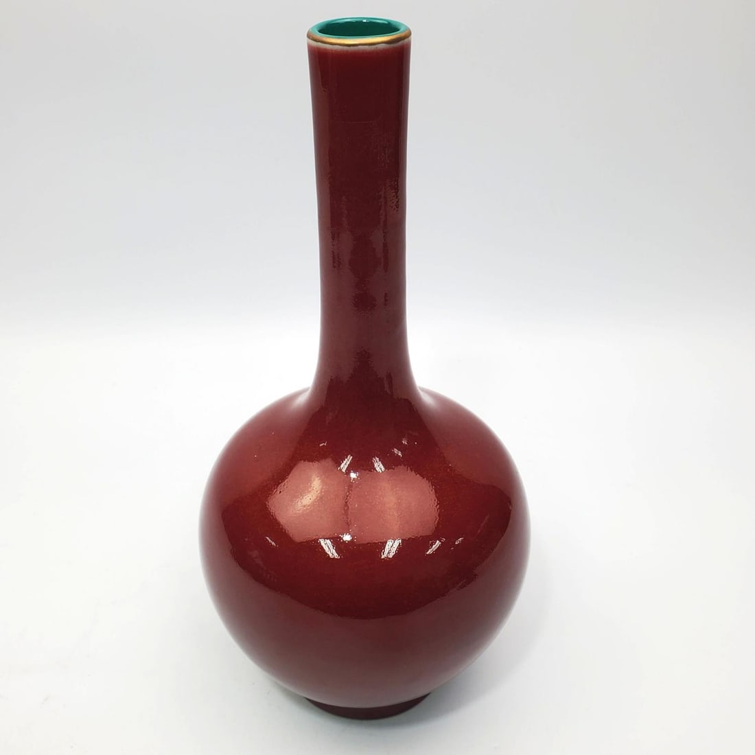 Antique Chinese Sang De Boeuf Oxblood Glazed Vase (1 of 4)