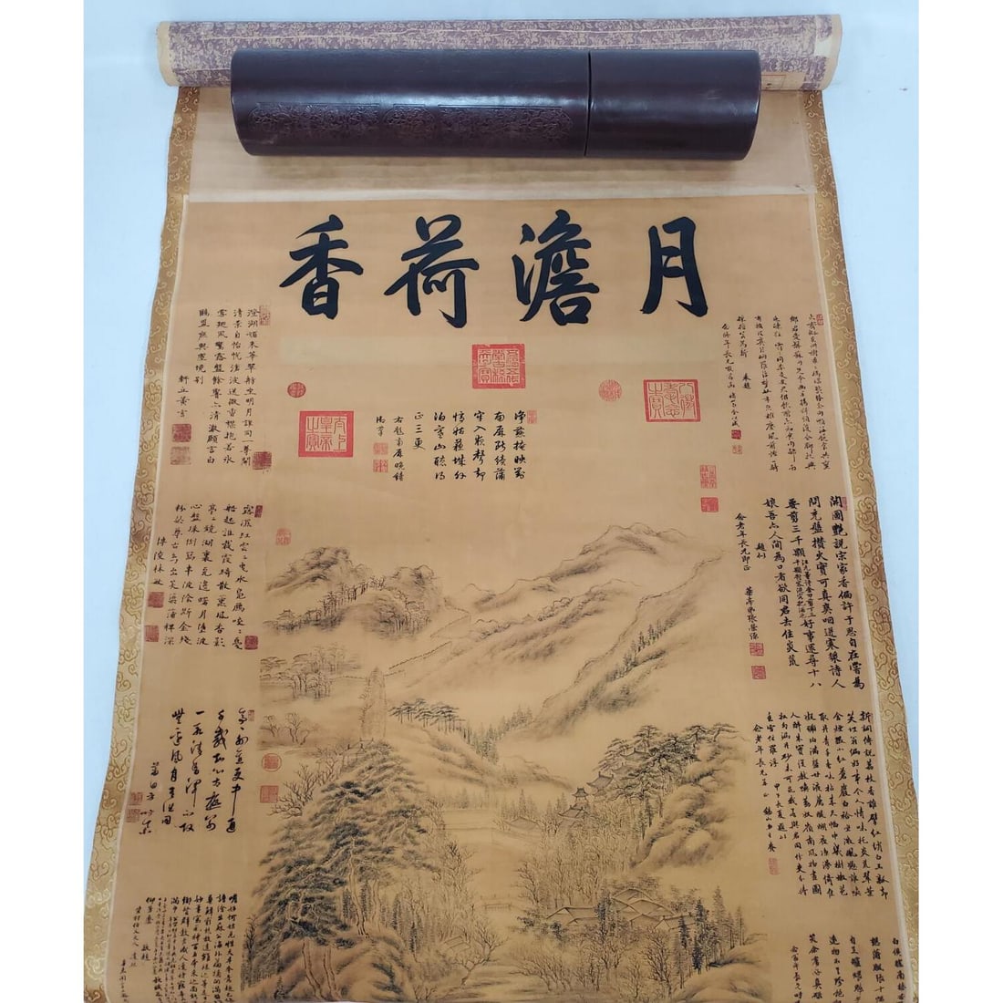 Chinese Scroll: Chinese Scroll. Condition: As Found. Dimensions: H-29" (Rolled). Provenance: From a Long Island, NY Home. Please note the absence of a Condition Report does not imply that there are no condition issue