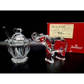 Lot of 2 Baccarat France Glass Items
