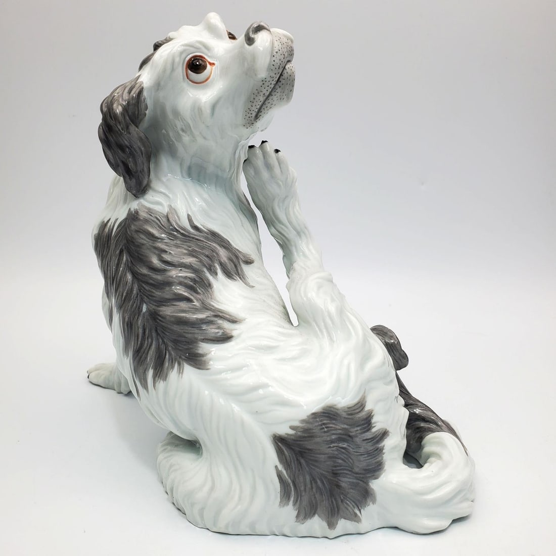Old Meissen Porcelain Figure of A Bolognese Dog: Old Meissen Porcelain Figure of A Bolognese Dog. After Designs By J.J Kandler. Fully Marked In 2 Places. Condition: Excellent. Dimensions: L- 9" x H- 7.75". Provenance: From a NYC Apartment. Please no