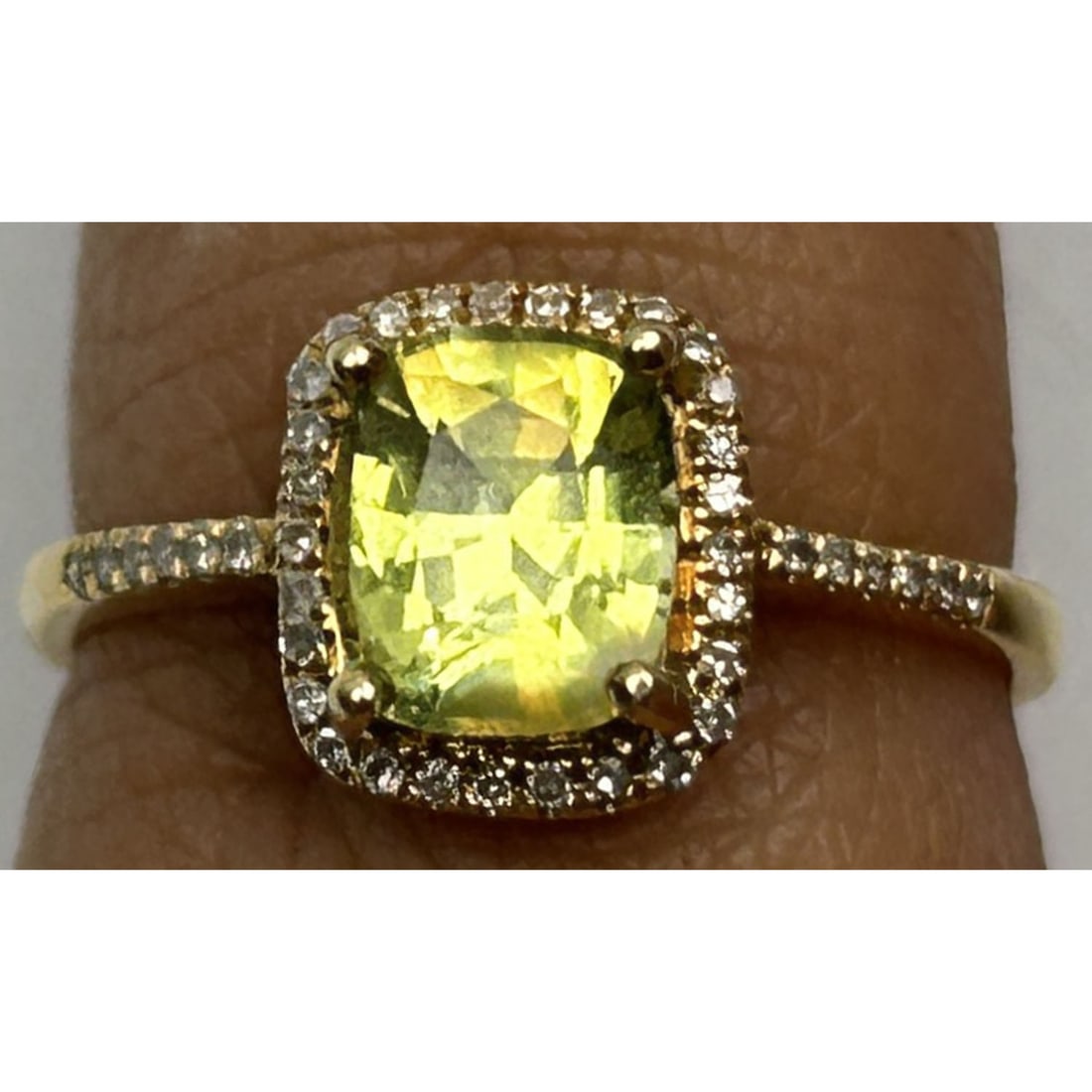 18K Gold Chrysoberyl & Diamonds Ring (1 of 4)